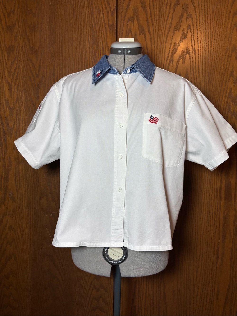 Women’s Christopher & Banks patriotic shirt- large.